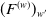 left parenthesis upper F Superscript left parenthesis w right parenthesis Baseline right parenthesis Subscript w prime