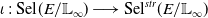 iota colon Sel left parenthesis upper E divided by double struck upper L Subscript normal infinity Baseline right parenthesis long right arrow Sel Superscript s t r Baseline left parenthesis upper E divided by double struck upper L Subscript normal infinity Baseline right parenthesis