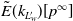 ModifyingAbove upper E With tilde left parenthesis k Subscript upper L prime Sub Subscript w Baseline right parenthesis left bracket p Superscript normal infinity Baseline right bracket