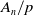 upper A Subscript n Baseline divided by p