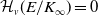 script upper H Subscript v Baseline left parenthesis upper E divided by upper K Subscript normal infinity Baseline right parenthesis equals 0