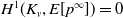 upper H Superscript 1 Baseline left parenthesis upper K Subscript v Baseline comma upper E left bracket p Superscript normal infinity Baseline right bracket right parenthesis equals 0