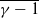 ModifyingAbove gamma minus 1 With bar