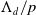 normal upper Lamda Subscript d Baseline divided by p