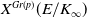 upper X Superscript upper G r left parenthesis p right parenthesis Baseline left parenthesis upper E divided by upper K Subscript normal infinity Baseline right parenthesis