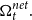 normal upper Omega Subscript t Superscript n e t Baseline period