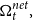 normal upper Omega Subscript t Superscript n e t Baseline comma
