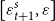 left bracket epsilon Subscript t plus 1 Superscript s Baseline comma epsilon right bracket