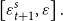 left bracket epsilon Subscript t plus 1 Superscript s Baseline comma epsilon right bracket period