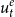 u Subscript t Superscript e