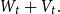 upper W Subscript t Baseline plus upper V Subscript t Baseline period