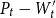 upper P Subscript t Baseline minus upper W prime Subscript t