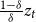 StartFraction 1 minus delta Over delta EndFraction z Subscript t