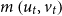 m left parenthesis u Subscript t Baseline comma v Subscript t Baseline right parenthesis