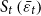 upper S Subscript t Baseline left parenthesis epsilon overbar Subscript t Baseline right parenthesis