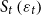 upper S Subscript t Baseline left parenthesis epsilon Subscript t Baseline right parenthesis