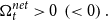 normal upper Omega Subscript t Superscript n e t Baseline greater than 0 left parenthesis less than 0 right parenthesis period