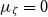 mu Subscript zeta Baseline equals 0
