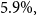 5.9 percent sign comma