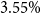 3.55 percent sign