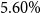 5.60 percent sign