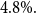 4.8 percent sign period