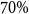 70 percent sign