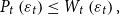 upper P Subscript t Baseline left parenthesis epsilon Subscript t Baseline right parenthesis less than or equals upper W Subscript t Baseline left parenthesis epsilon Subscript t Baseline right parenthesis comma