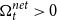 normal upper Omega Subscript t Superscript n e t Baseline greater than 0