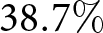 38.7 percent sign
