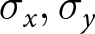 sigma x comma sigma y