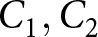 upper C 1 comma upper C 2