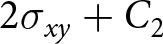 2 sigma xy plus upper C 2