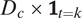 upper D Subscript c Baseline times 1 Subscript t equals k