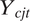 upper Y Subscript c j t