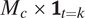 upper M Subscript c Baseline times 1 Subscript t equals k