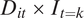 upper D Subscript i t Baseline times upper I Subscript t equals k