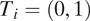 upper T Subscript i Baseline equals left parenthesis 0 comma 1 right parenthesis