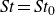 italic St equals italic St Subscript 0 Baseline