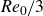 italic Re Subscript 0 Baseline divided by 3