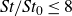 italic St slash italic St Subscript 0 Baseline less than or equals 8