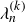 lamda Subscript n Superscript left parenthesis k right parenthesis