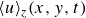 left angle bracket u right angle bracket Subscript z Baseline left parenthesis x comma y comma t right parenthesis