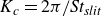 upper K Subscript c Baseline equals 2 pi divided by italic St Subscript italic slit