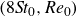 left parenthesis 8 italic St Subscript 0 Baseline comma italic Re Subscript 0 Baseline right parenthesis