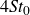 4 italic St Subscript 0