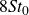 8 italic St Subscript 0