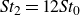 italic St Subscript 2 Baseline equals 12 italic St Subscript 0