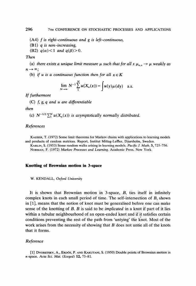 Knotting Of Brownian Motion In 3 Space Advances In Applied Probability Cambridge Core