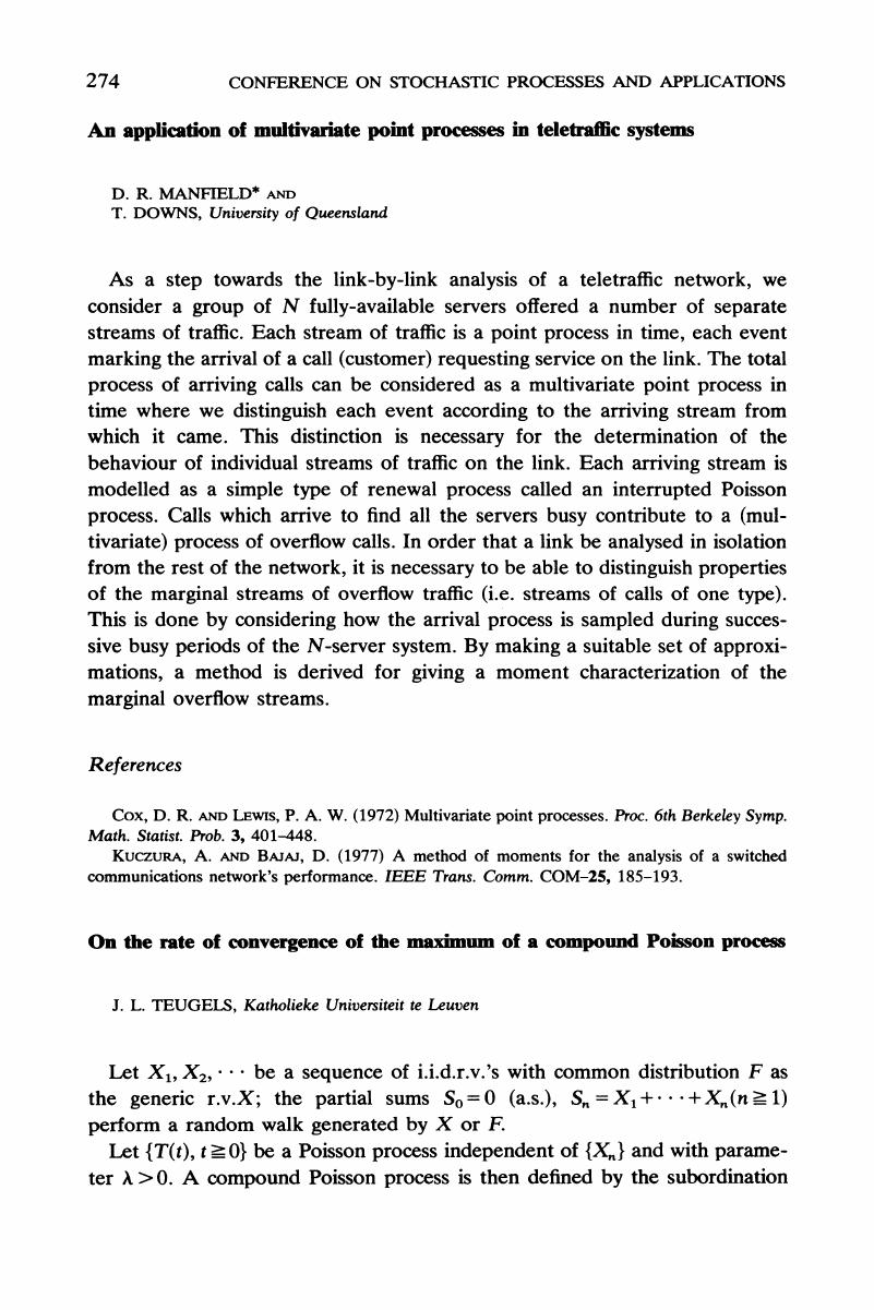 On The Rate Of Convergence Of The Maximum Of A Compound Poisson Process Advances In Applied Probability Cambridge Core